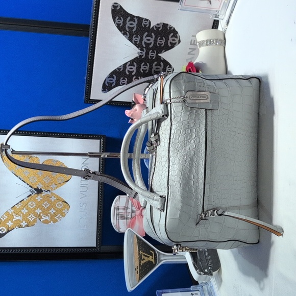 Coach #F304489 Bleeker Matte Croc Embossed Pinical Toaster Satchel - Picture 1 of 15
